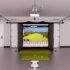 Flightscope X3 Garage Golf Simulator Package – 9′ Wide Garage x 8′ Wide Screen (X3)