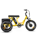 Addmotor Soletri M-366X Etrike for Two Person – Fat Tire 3 Wheel Electric Tricycle for Adult – Yellow